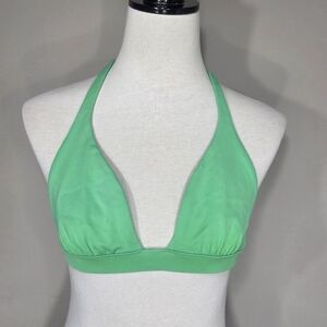 Victorias Secret Green Halter Bikini Top Triangle Bikini Top Women's Size Medium